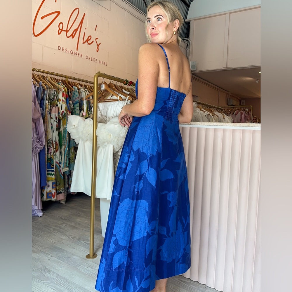 Aje Blue Floral Midi Dress - Picture 6 of 7